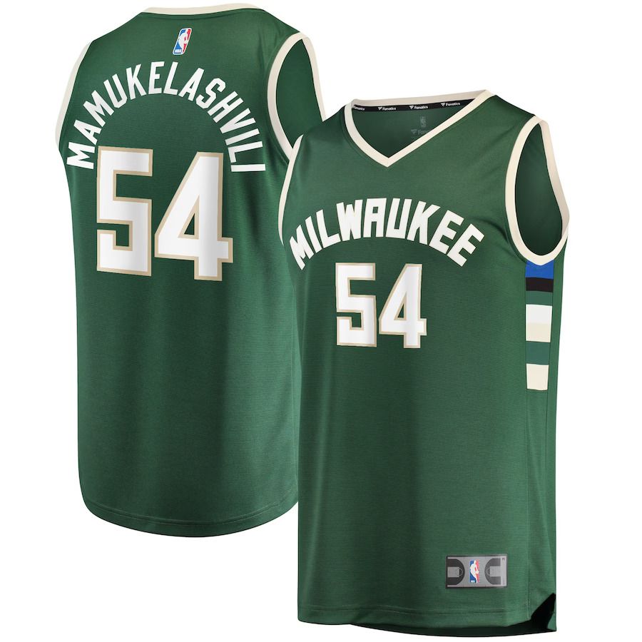 Men Milwaukee Bucks #54 Sandro Mamukelashvili Fanatics Branded Hunter Green Fast Break Replica NBA Jersey->milwaukee bucks->NBA Jersey